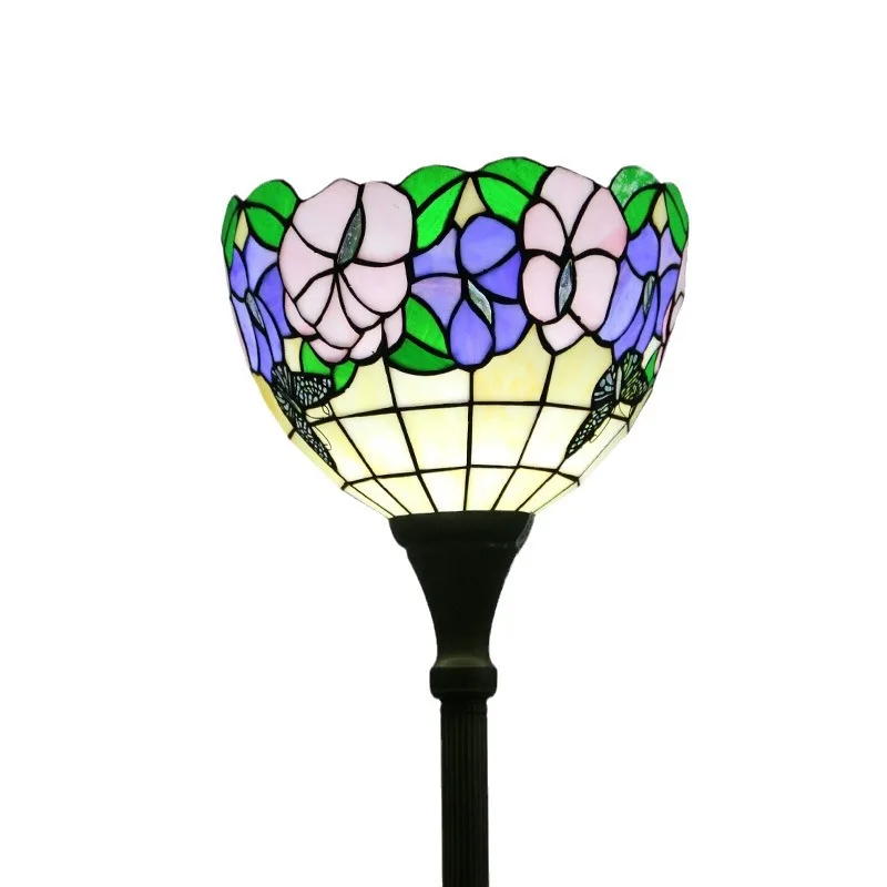 

European-style Mediterranean creative retro 12-inch blue dragonfly floor lamp, hotel room decoration sky lamp