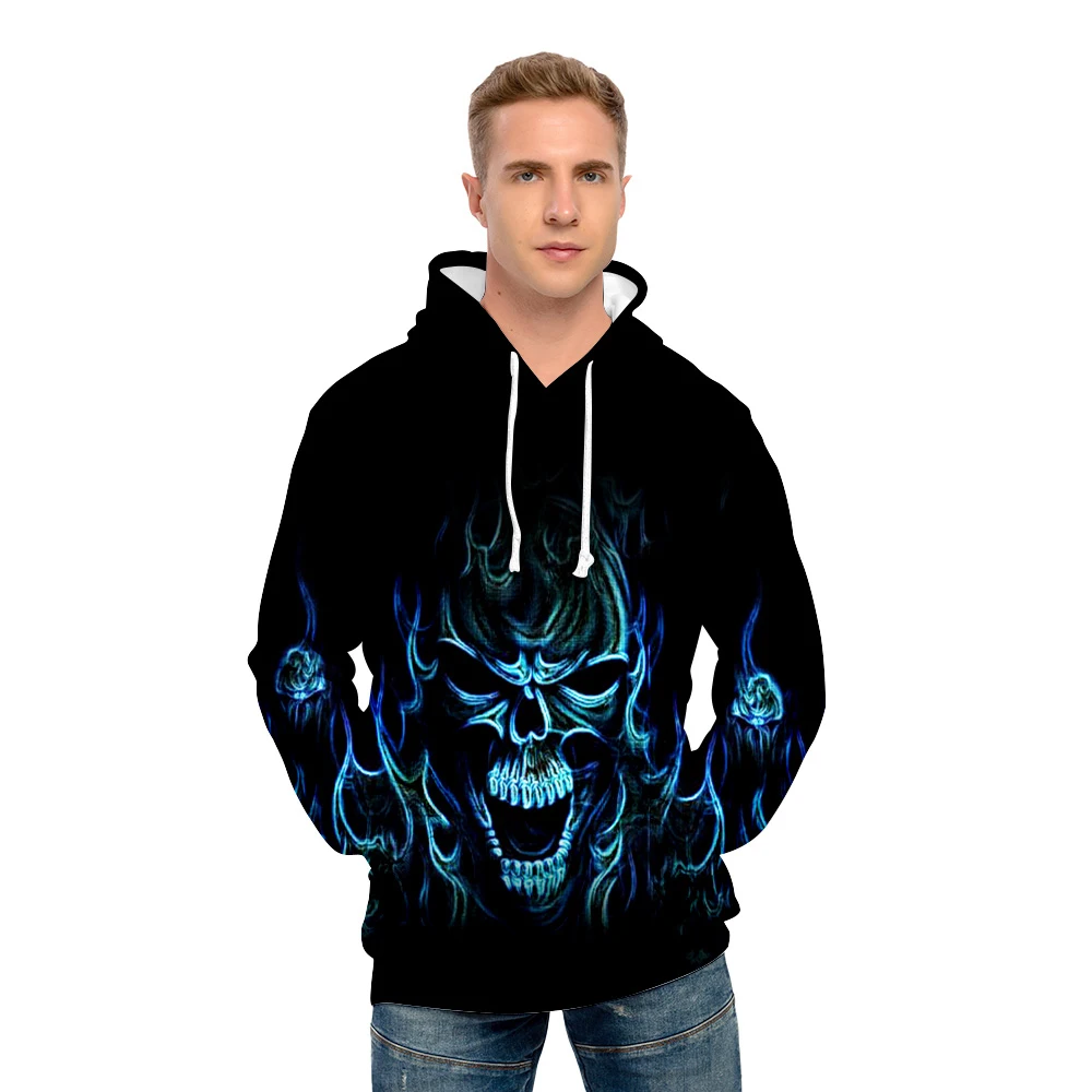 

Y2K Skull Head Style Hoodies 2022 Winter New Grunge Long Sleeve Sweatshirt Casual Hooded Jacket Streetwear 5