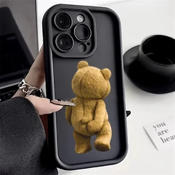 Case For iPhone 17 Pro Max Cases iPhone 16 Case Cartoon Bear Silicone Phone Case For iPhone Air 17E 14 13 12 11 15 16 Plus Cover