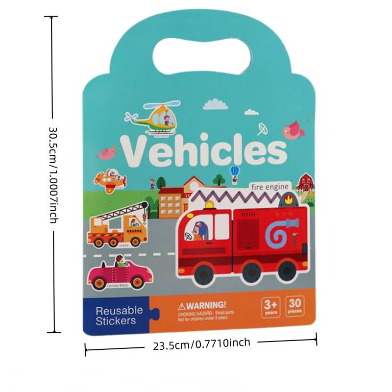 Reusable Toddler Sticker Book 6 Pack Educational Activity Set_voghion.com