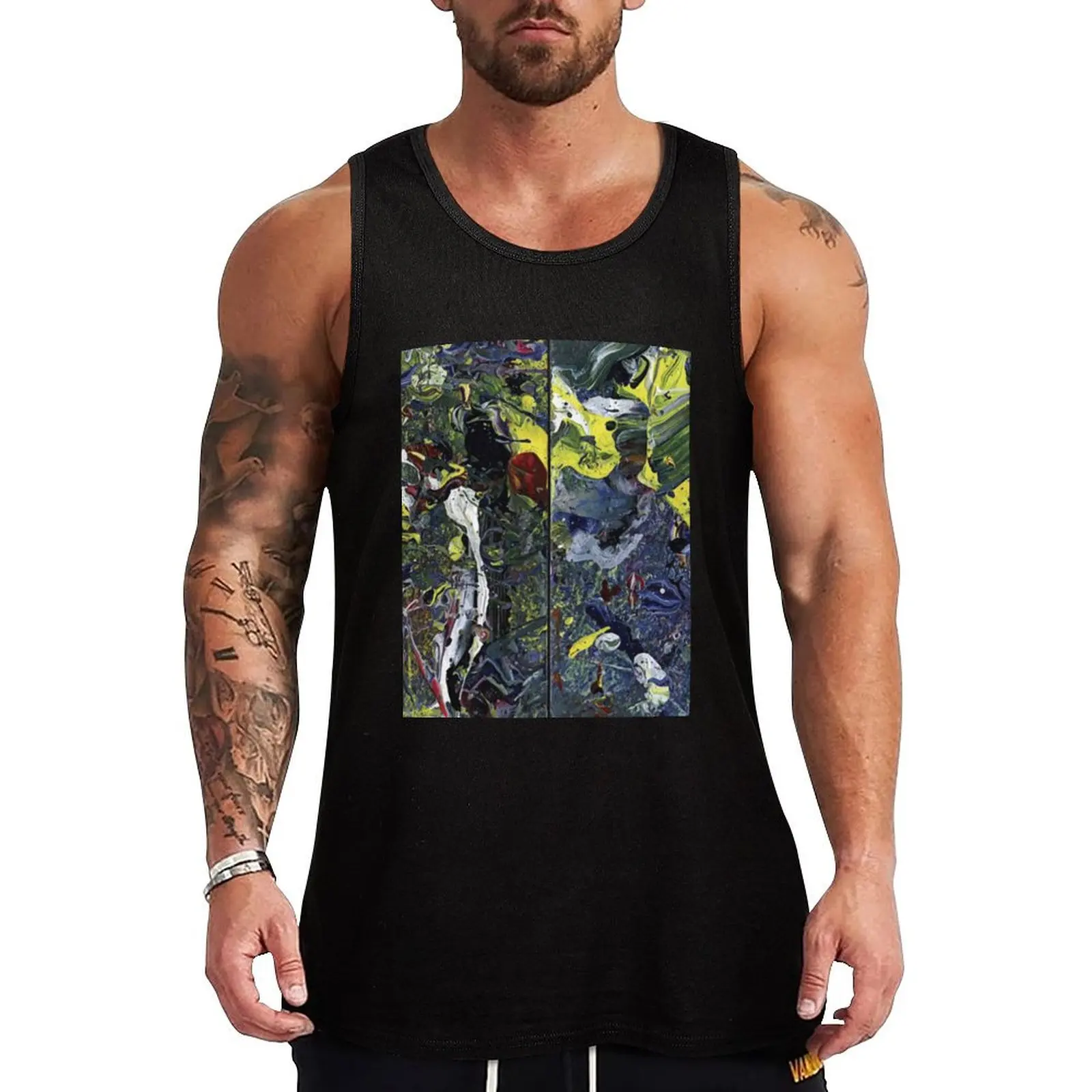 Spatial Insanity Remixed Tank Top Men's tops Men's cotton t-shirt running shirt underwear