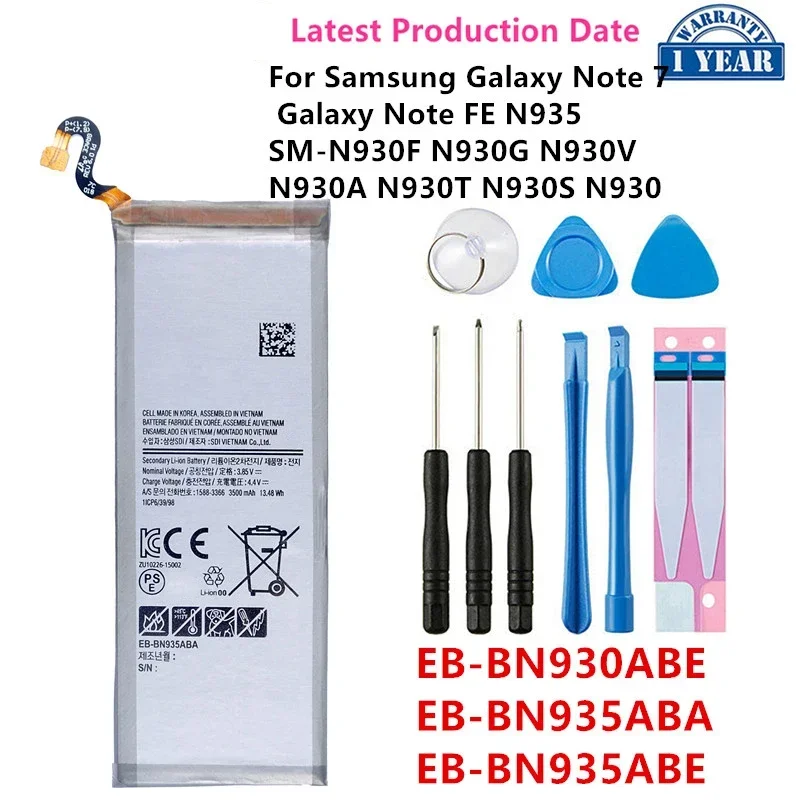 

Brand New EB-BN930ABE EB-BN935ABA EB-BN935ABE 3500mAh Battery For Samsung Galaxy Note 7 Galaxy Note FE N935 +Tools Kits