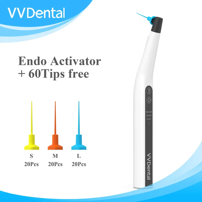 Dental Endomotor Root Canal Sonic Irrigator Endo Activator Irrigator Endodontic Cleaning Dental Motor with 60 Pcs Endo Files