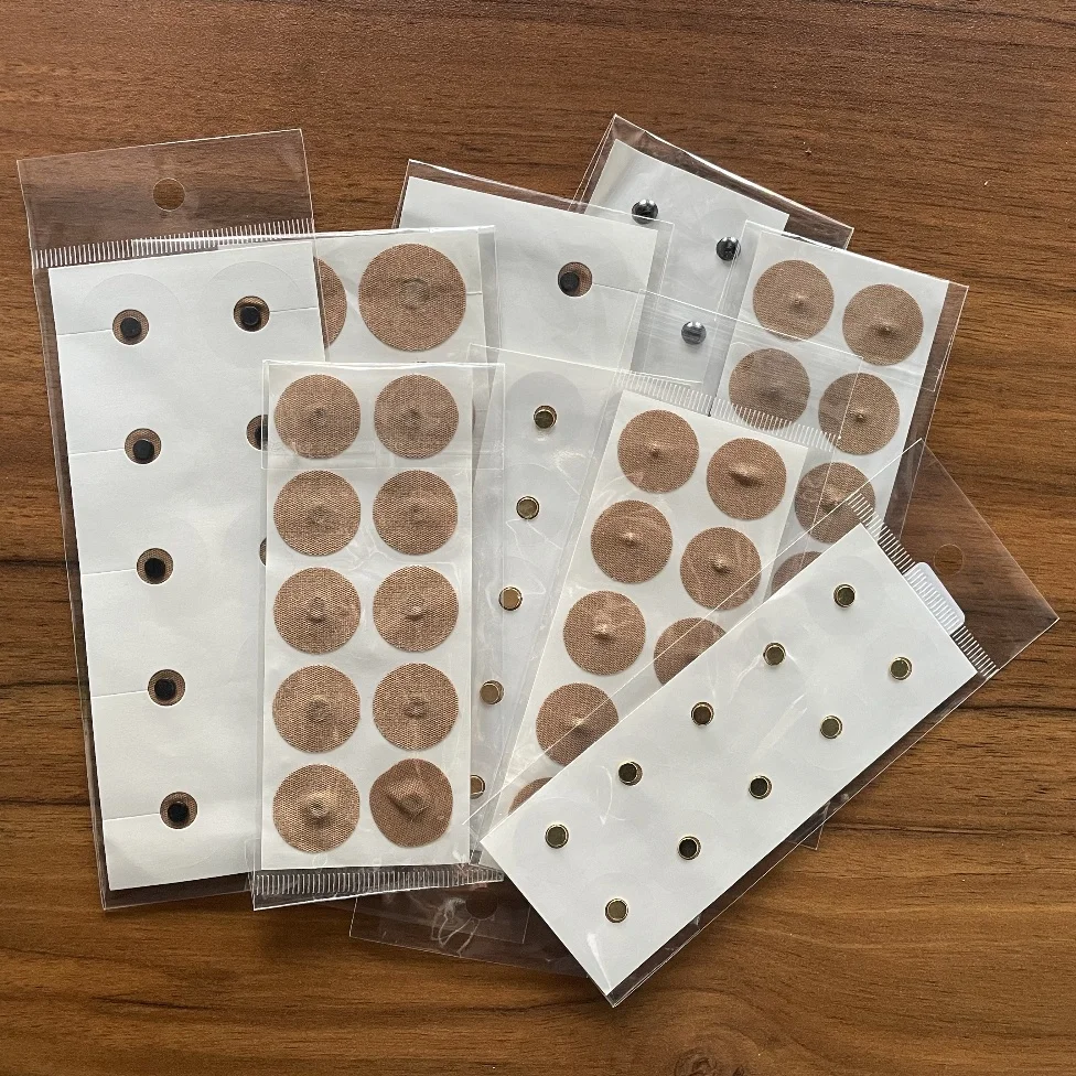 

50 шт./5 листов, черные/золотые магнитные бусины для аурикулотерапии, гранулы, наклейки для ушей, акупунктурный массажный зонд для похудения, тонкий