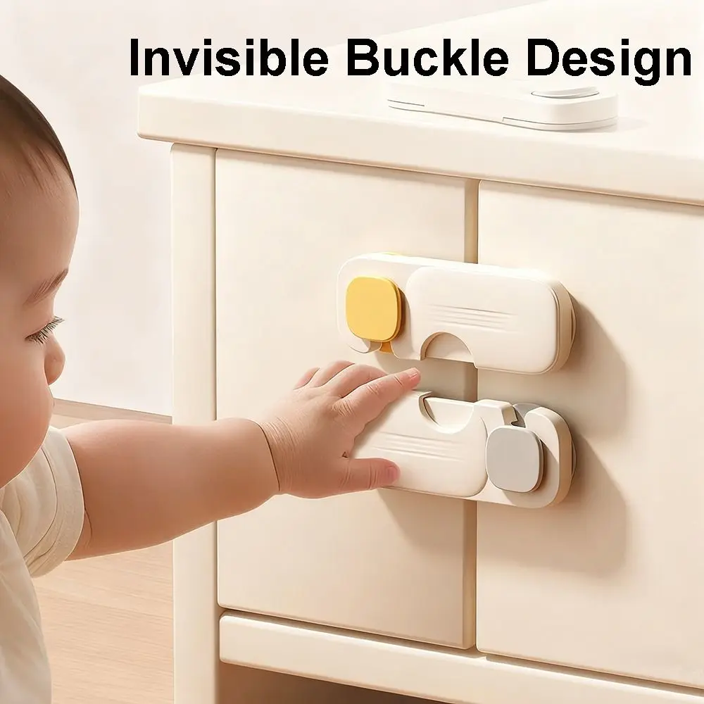 

Self Adhesive Child Proof Cabinet Locks Punch-free Baby Safty Baby Cabinet Lock Anti-pinch Door Latches for Drawers Oven Closet