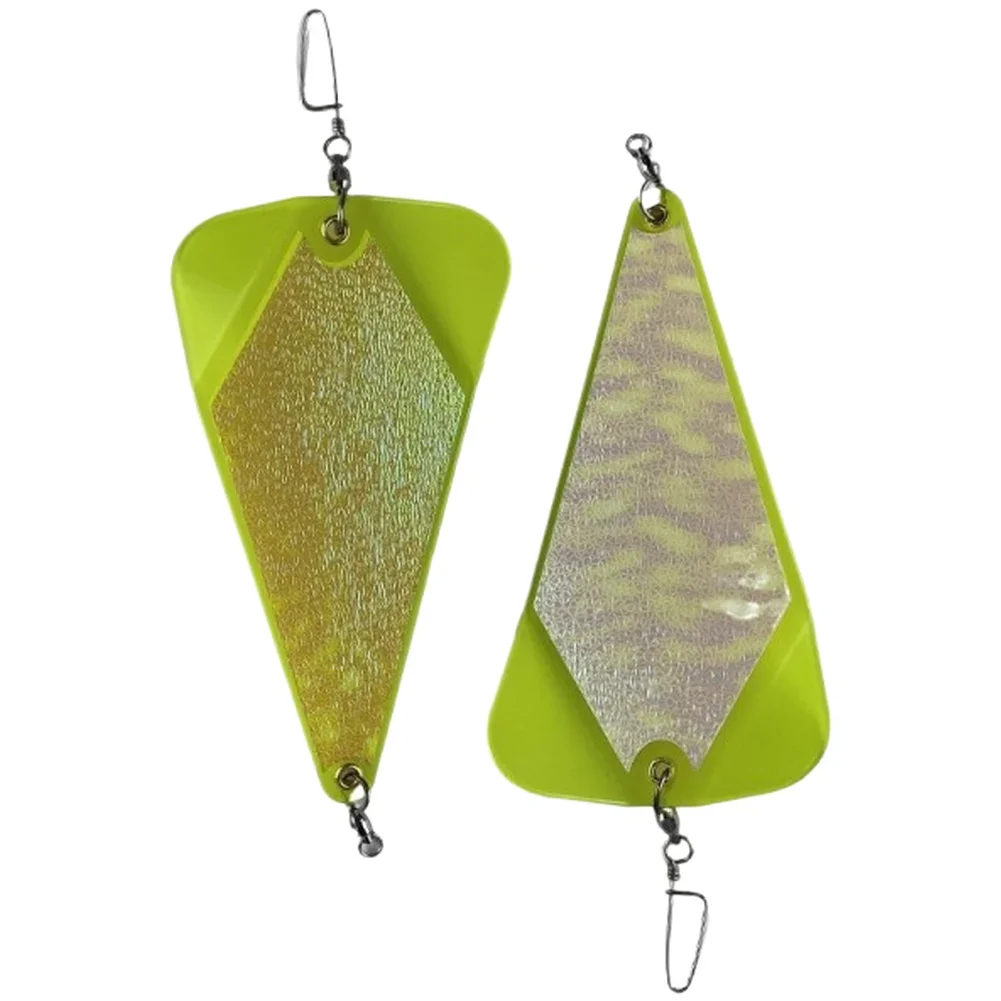 Triangular Trolling Flasher Paddle with Glow Stickers 9 Inch ABS Fishing Lure for Freshwater and Saltwater Trolling