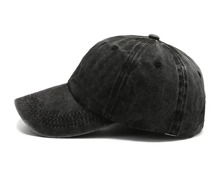 Damen Herren Baumwoll-Mode-Snapback-Cap, einfarbig, Baseballmütze, Herbst-Winter-Hut, Outdoor, schlicht, Vintage-Visor, Freizeit-Cap für Damen und Herren – Detail 8