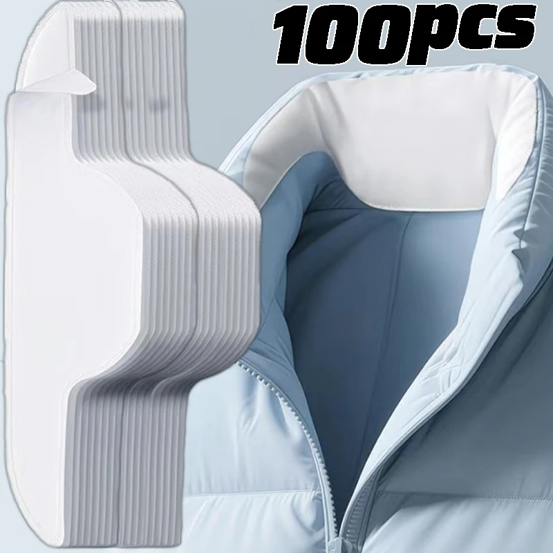 10-100-pecas-adesivos-descartaveis-para-colarinho-absorventes-de-suor-unissex-invisiveis-leves-brancos-de-tecido-nao-tecido-anti-sujidade