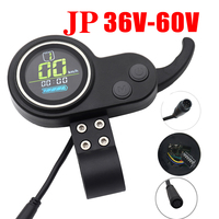 JP 36V 48V 52V 60V 72V Electric Scooter LCD Screen with Thumb Throttle Meter Display with USB Charging Shift Switch Accelerator