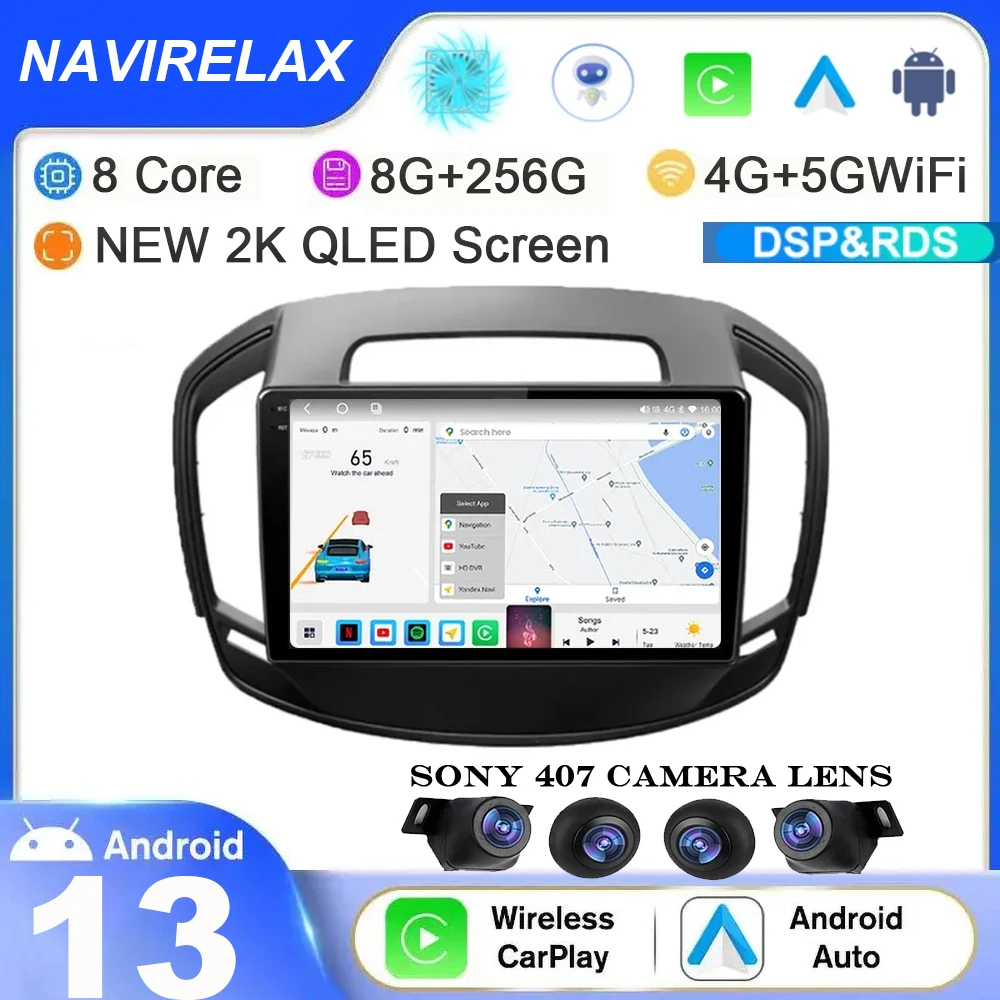 Android 12 For Opel Insignia For Buick Regal 2013 - 2017 Autoradio Touchscreen Monitor Screen Player Video Multimedia Navigation