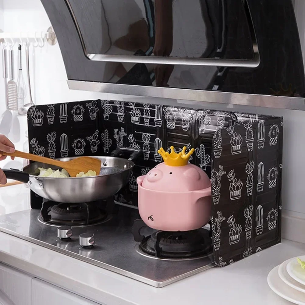 Aluminum Foldable Kitchen Gas Stove Baffle Plate Kitchen Frying Anti-splash Protection Net Kitchen Gas Stove Kitchen Cooking - view 3