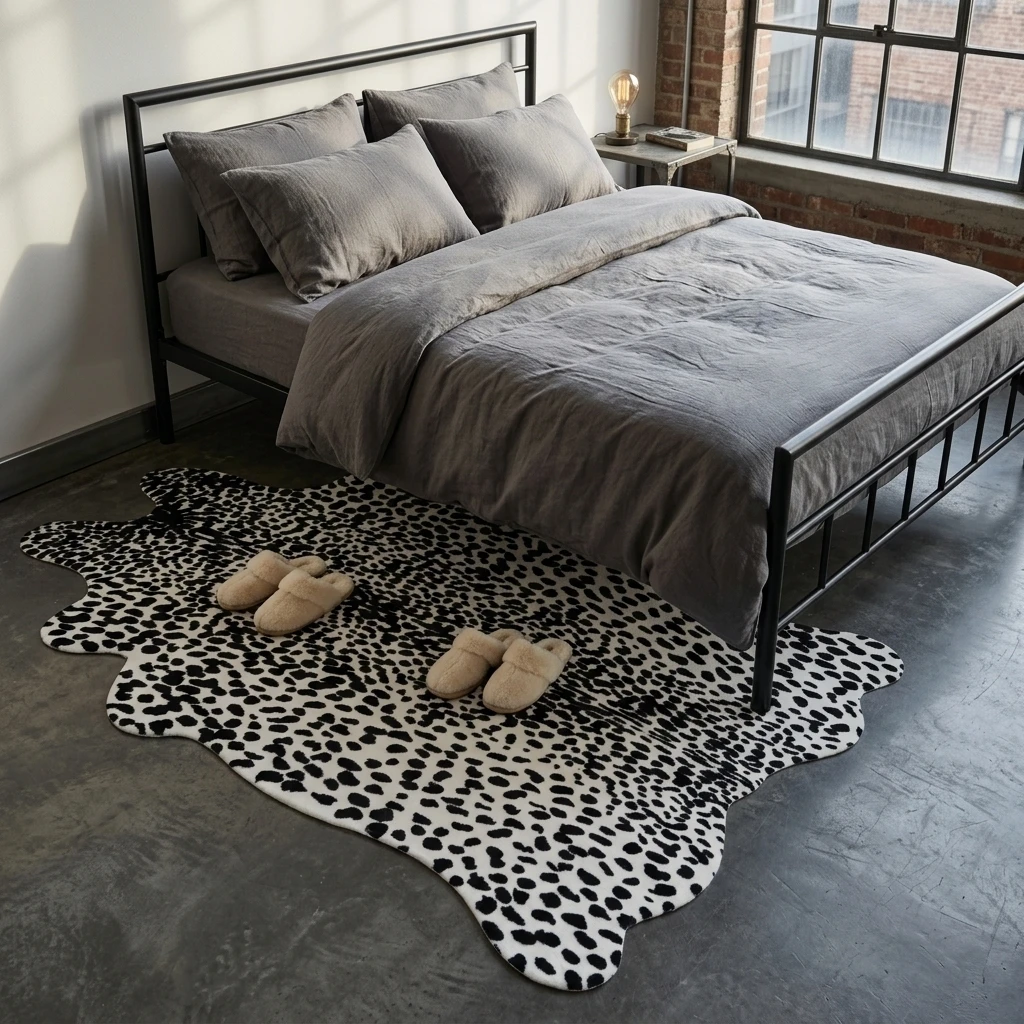 Karpet Kulit Leopard Imitasi,  - Cowhide Rug Faux ulasan dan harga