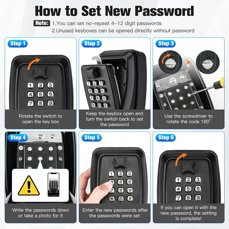 ABUL-Key Lock Box для наружного использования, 12-позиционный ящик для хранения комбинированных ключей с защищенной от атмосферных воздействий крышкой, подходит для домашнего гаража