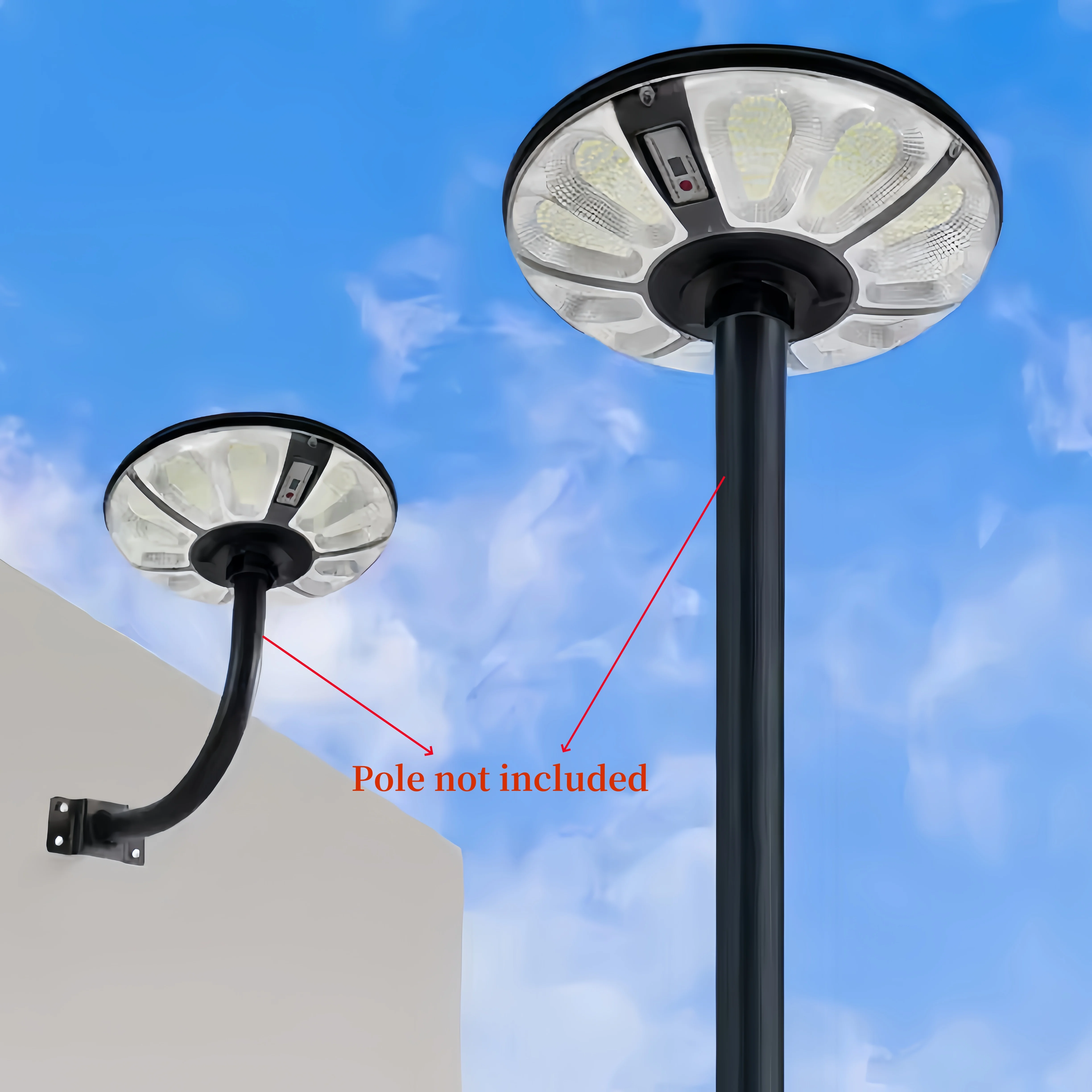 Solar Powered Outdoor Yard Light UFO Solar Charging Courtyard Light Automatic On/Off from Dawn to Dusk Source With Motion Sensor