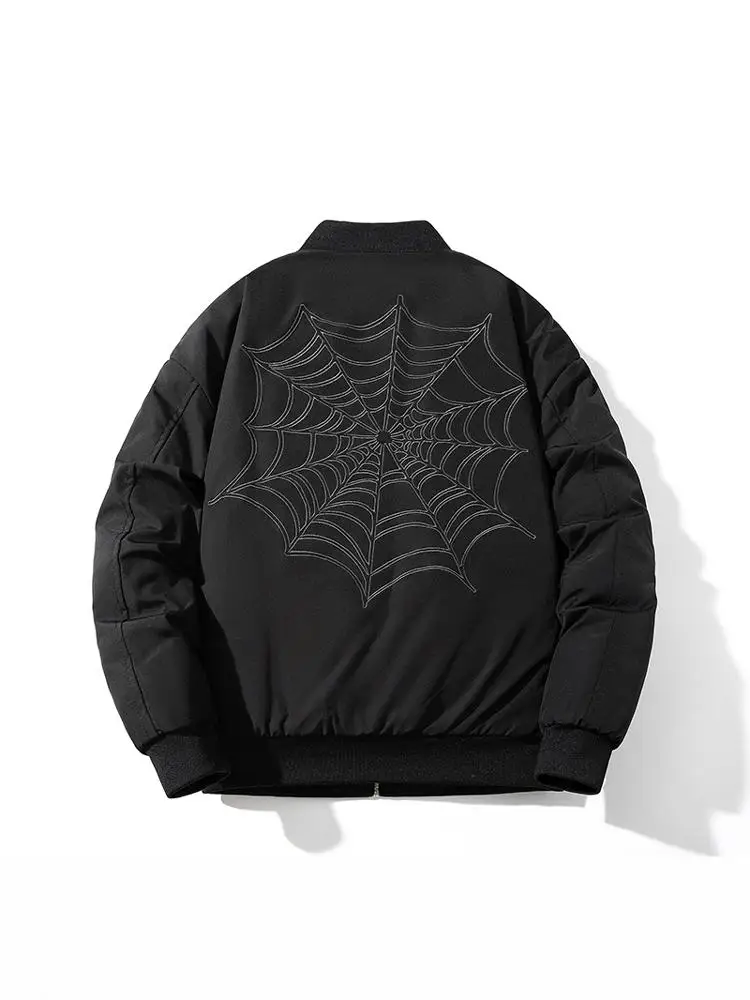 

Мужская куртка-бомбер из утепленного хлопка для осени и зимы, модная ретро-модель для подростков, удлиненная, с воротником-стойкой, верхняя одежда