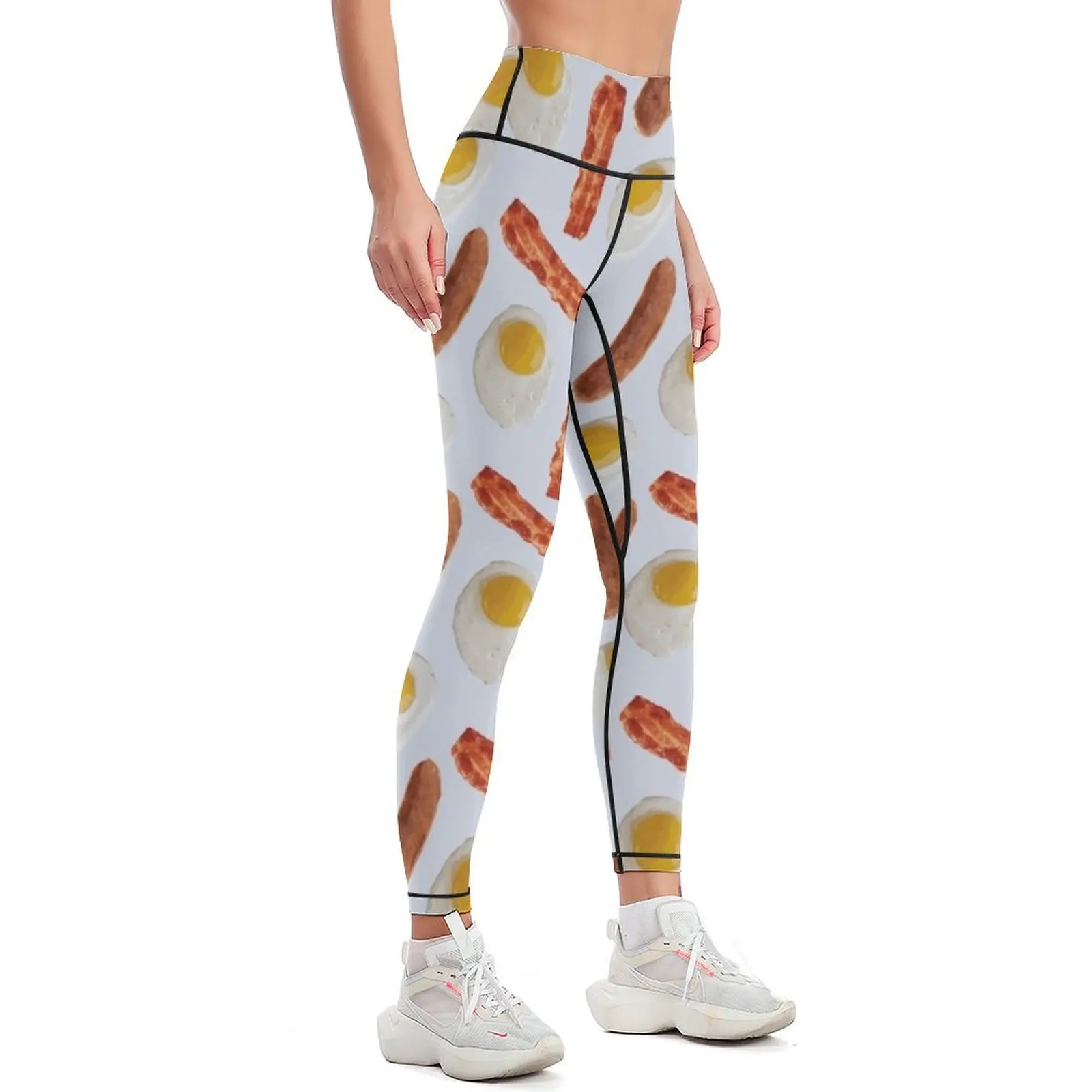 sausage, bacon and eggs Leggings Clothing fitness sportswear for gym Women's pants Womens Leggings