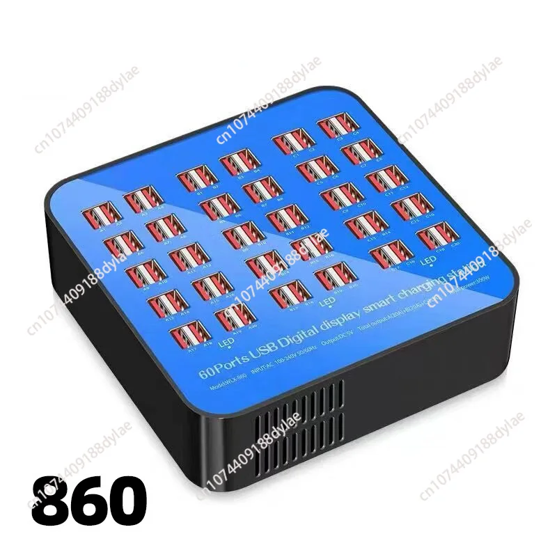 10-Port fast multi-port USB charger 10A is suitable for Android, iPhone fast charging, porous plug.