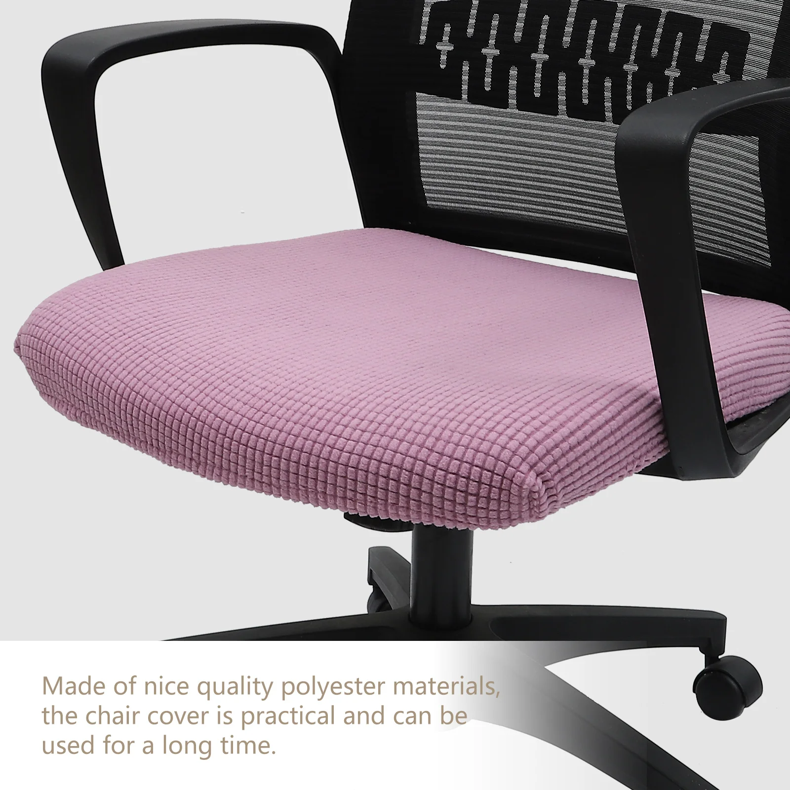 

1Pcs Office Chair Seat Cover Polyester Elastic Seat Protector Cushion Cover Washable Scratch Resistant Office Chair