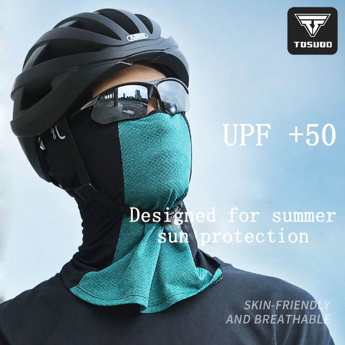 TOSUOD Sports equipment Ice Silk Sunscreen Hood Face mask Women's Summer Motorcycle Helmet Lining Hood