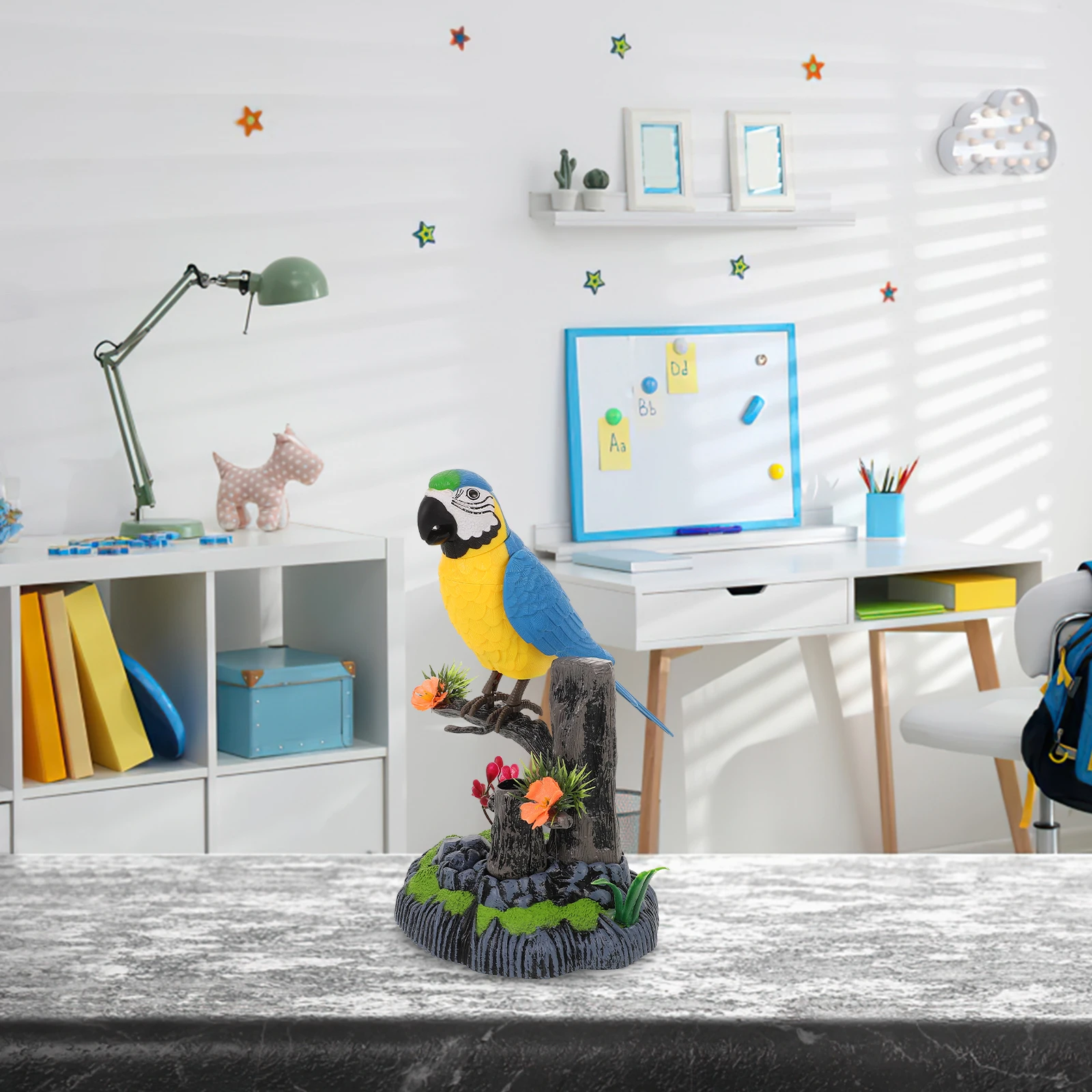 محاكاة واقعية الطيور للأطفال محس حركة المنشط ترفرف النقيق الببغاء الكهربائي الطيور التفاعلية للأطفال #2