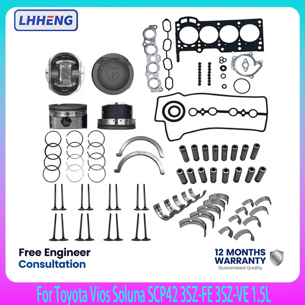 Engine Overhaul Kit For Toyota Vios Soluna SCP42 3SZ-FE 3SZ-VE 1.5L 04111-BZ600 04111-0J110 4 Cylinder