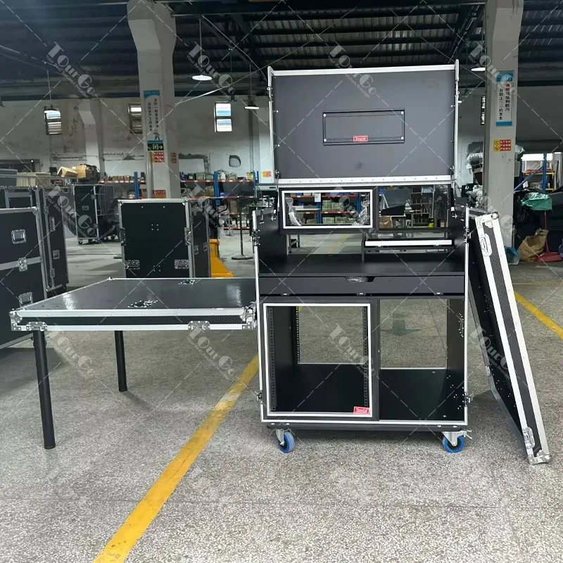 32-35 بوصة شاشة واحدة البث المباشر تسجيل استوديو محطة العمل الطيران الطريق حالة صغيرة AV البث الحالات