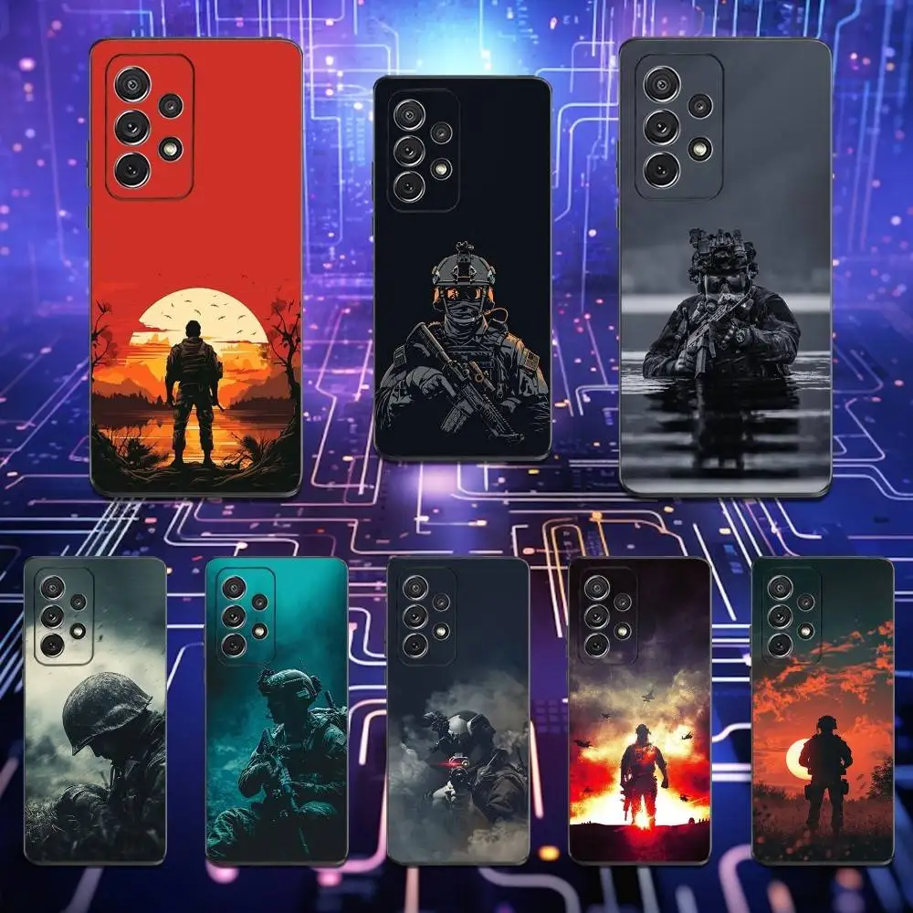 

Cool Special Forces Army Phone Case For Samsung S25,S24,S23,S22,S21,S20,S10,Ultra,Plus,Lite,FE,Soft Silicone Black Cover