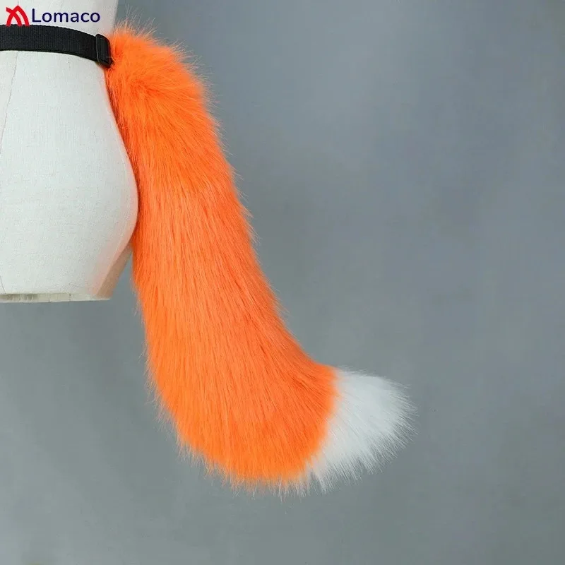 CyPlush آذان الثعلب الأحمر العصابات الشعر ذيل فروي الحيوان الوحش الأذن الذئب الذيل القط الأذن عقال إكسسوارات الشعر تأثيري حلي الدعائم