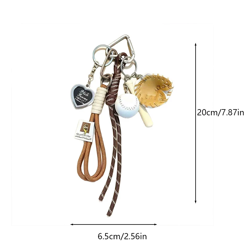 Niedlicher Baseball-Dekor-Schlüsselanhänger zum Selbermachen, modischer Taschenanhänger, Sport, Reisen, Schlüsselanhänger, Baseball-Dekor, Schlüsselanhänger, modisches Accessoire als Geschenk – Detail 18