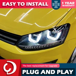 AKD Car Styling for VW Polo Headlights 2011-2018 Polo LED Headlight LED DRL Hid Head Lamp Angel Eye Bi Xenon Beam Accessories