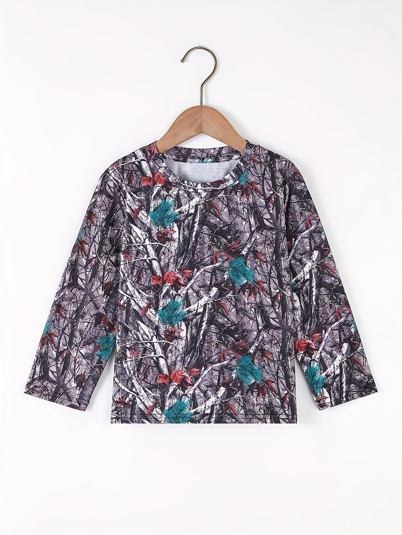 

Футболка с длинными рукавами для мальчиков, новинка одежды, топ в весенне-осеннем стиле, камуфляж, модно и стильный, детская одежда