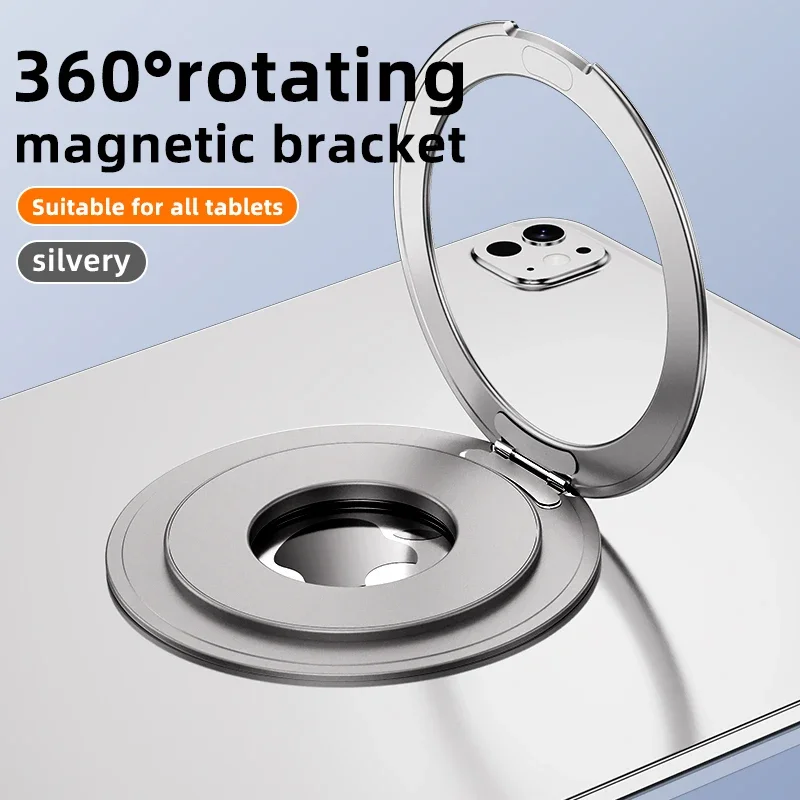 360° Rotating Magnetic Tablet Holder Mount All Universal Metal Bracket Stand Durable 360 Rotation Adhesive Tablet Accessories