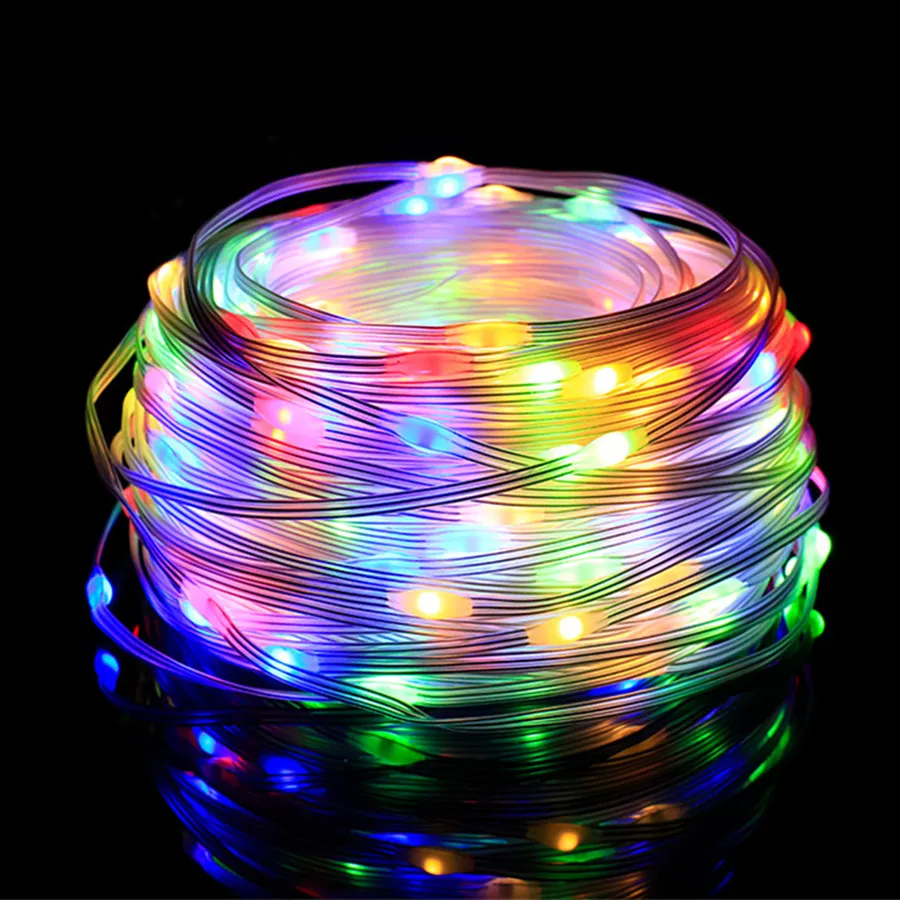 2022 New 10/20/50/100M LED Leather String Light Outdoor Waterproof Christmas Garland Fairy Lights for Party Wedding Garden Decor