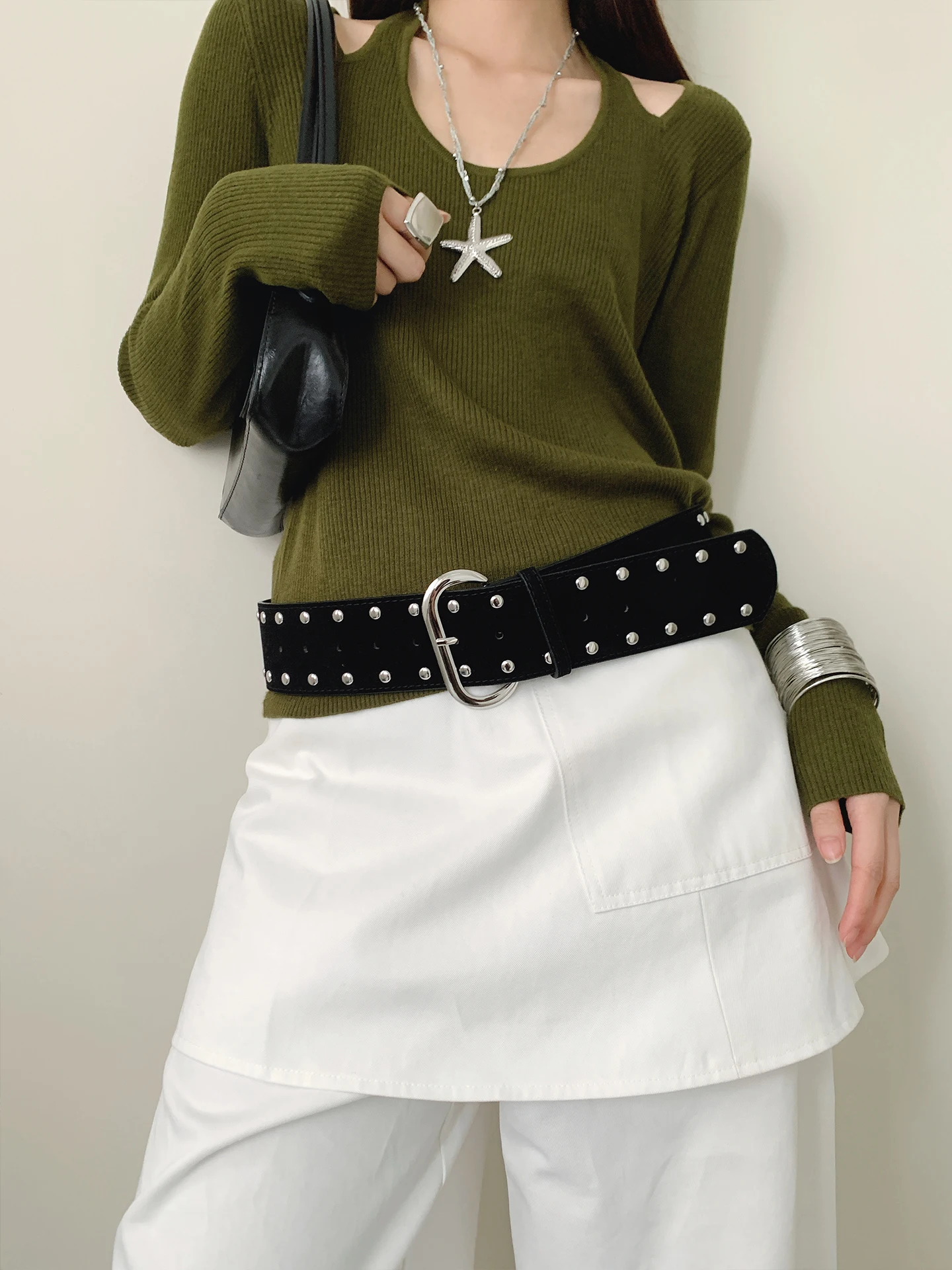 Ceinture large en daim style c - Leather Work Jeans avis et prix