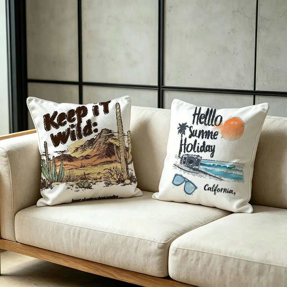 Outdoor Wild Throw Pillow Cover Neutral Decor Cushion Cover Soft Sofa Couch Bed Home Decor Pillow Case