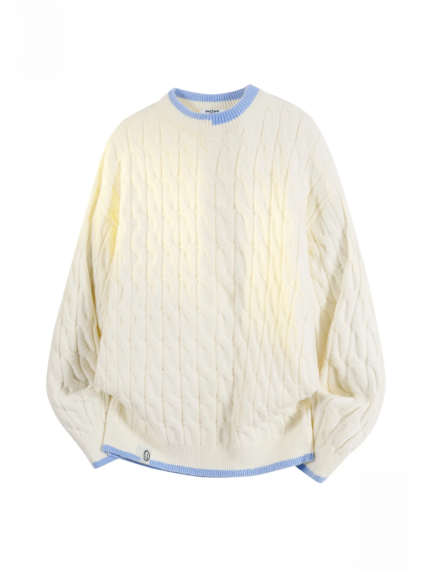 

PaulFrank Casual round Ne Knitted Sweater Color Blo Warm Winter Top for Men Comfortable Polyester Blend Knitwear