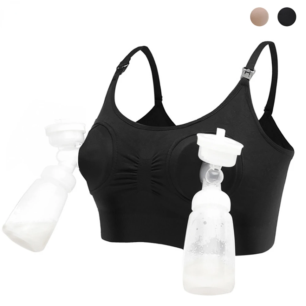 Maternity Bra for Breast Pump Special Nursing Bra Hands Pregnancy Clothes Breastfeeding Pumping Bra Can Wear All Day New