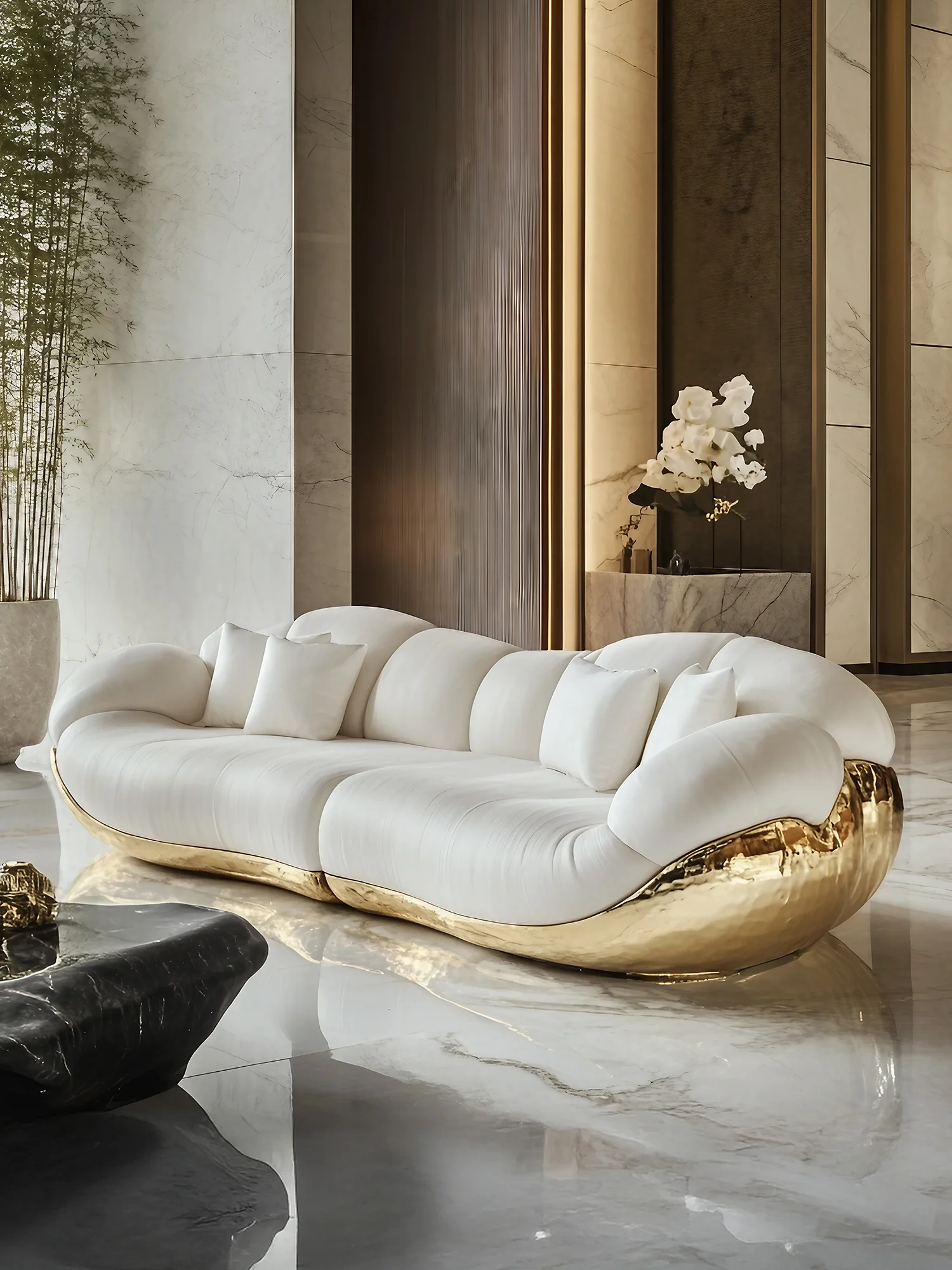 Sofa, Komfort, künstlerische Ästhetik, Sofavilla, italienischer leichter Luxus