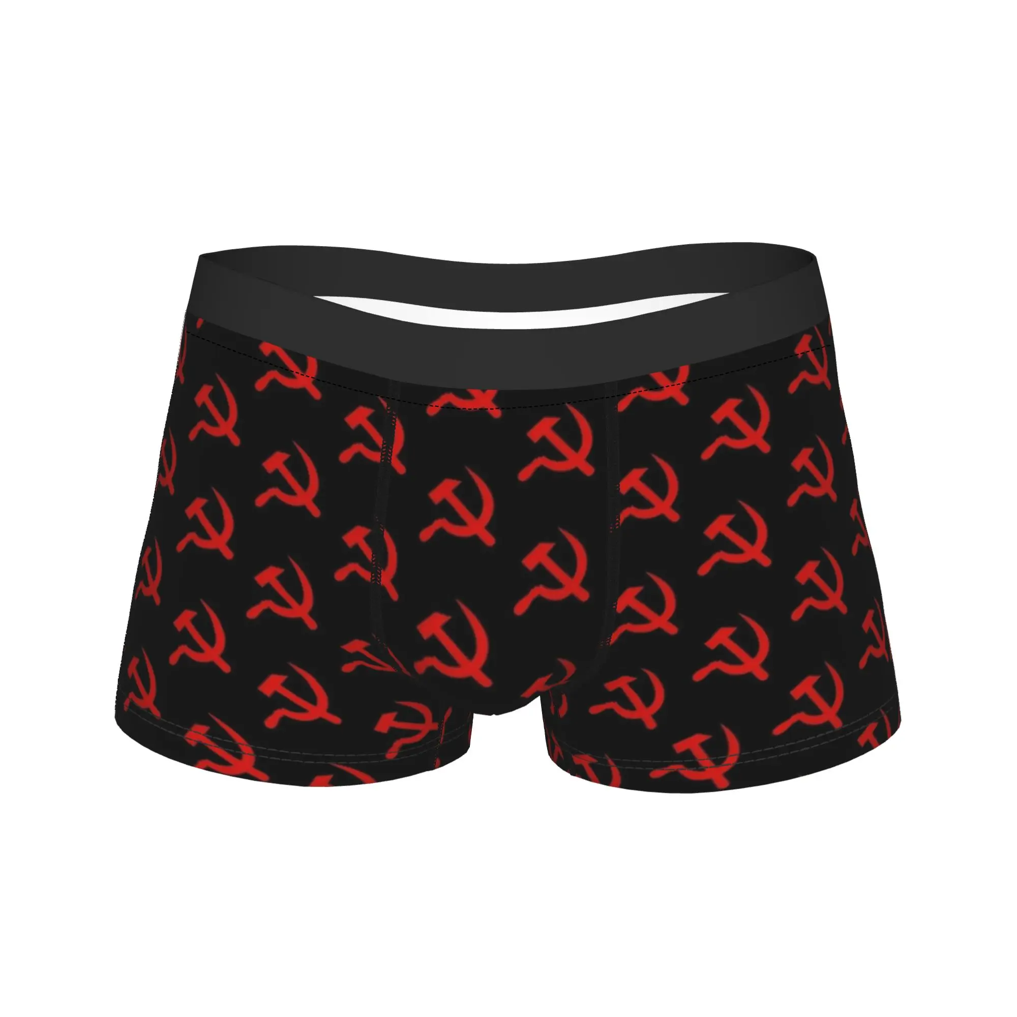 Communist Underwear  Pattern Boxershorts Hot Sale Men Panties Comfortable Boxer Brief Gift
