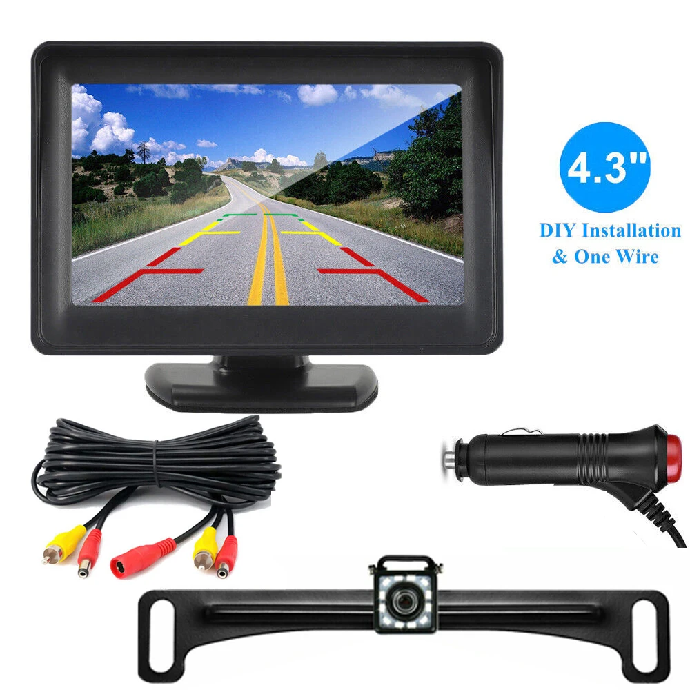 

Car Monitor Camera Kit 4.3 Inch TFT LCD Screen Rear View System for Cars,Trucks,Pickups,Suvs Easy Installation