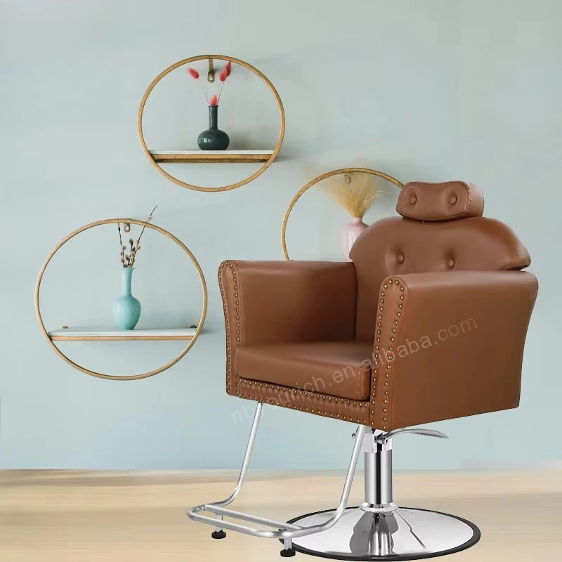 

Wholesales Lady Styling Barber Chairs Brown Women's Salon Chair Hot Sale Beauty Salon Chair
