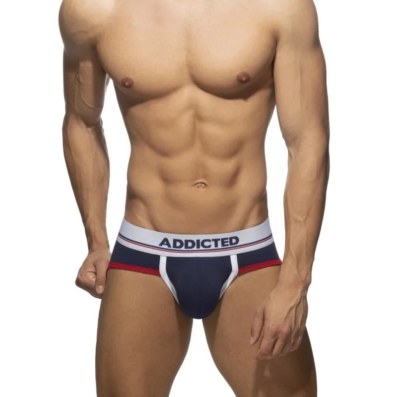 Solid Cotton Mens Underware Sexy Color Matching Lingerie Breathable Briefs Man Erotic Male Panties Comfy Convex Pouch Underpants