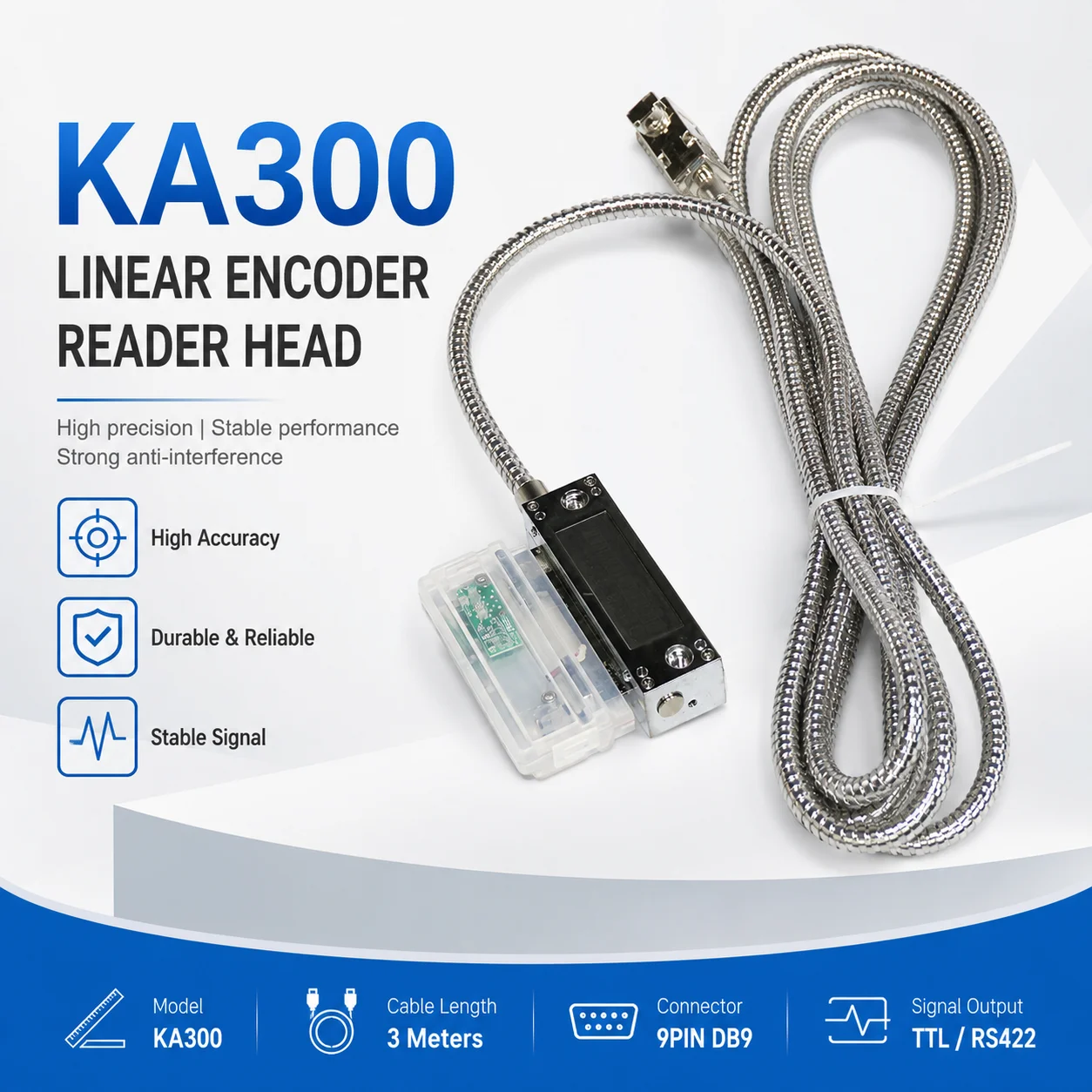 YHSINO Reader Head Sensor Encoder for KA300 KA600 Linear Scale Series TTL 5V 0.005MM