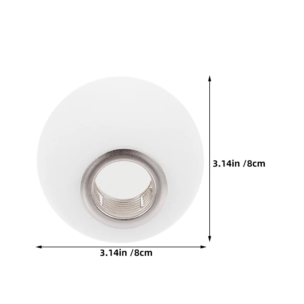 2 قطعة غطاء مصباح غلوب زجاجي متجمد حليبي أبيض كرة مستديرة عاكس الضوء قلادة غطاء خفيف بديل للإضاءة الحديثة