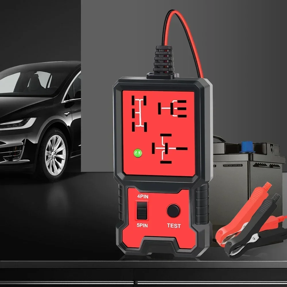 Car Battery Checker Universal 12V Car Relay Tester Voltage Tester Automotive Electronic Relay Tester LED Indicator Light
