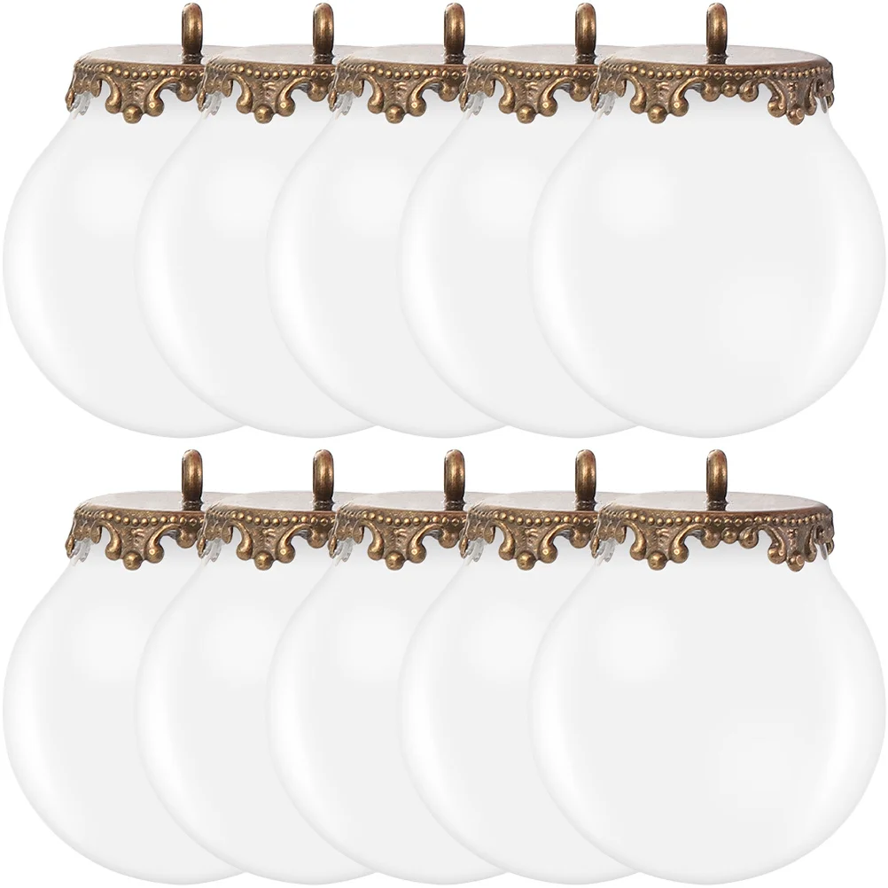 

10 комплектов мини-прозрачных стеклянных бутылок в виде глобусов, пустые шарики «сделай сам», подвески для ювелирных изделий, украшения, мини-прозрачный стеклянный шар