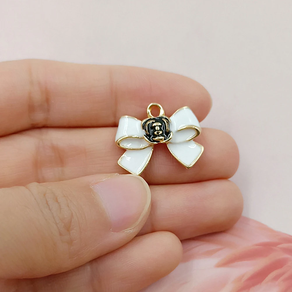 

20pcs Bow Charms DIY Jewelry Making Gifts Alloy naments Keychain Pendant Earrings Necklace Bracelet Accessories
