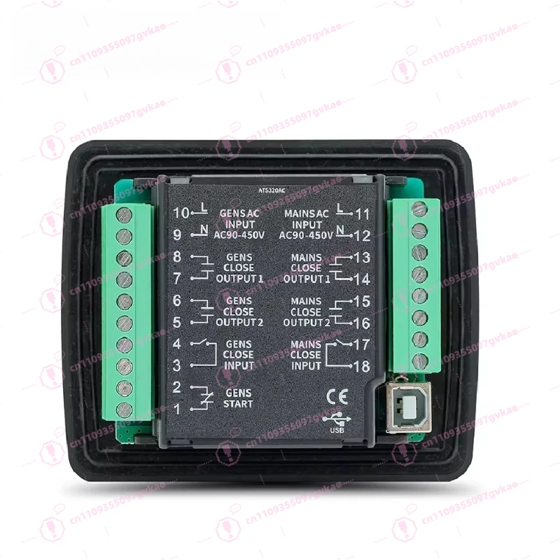ATS320 Controller Generator Dual Power Automatic Transfer Switch Control Module with USB Port