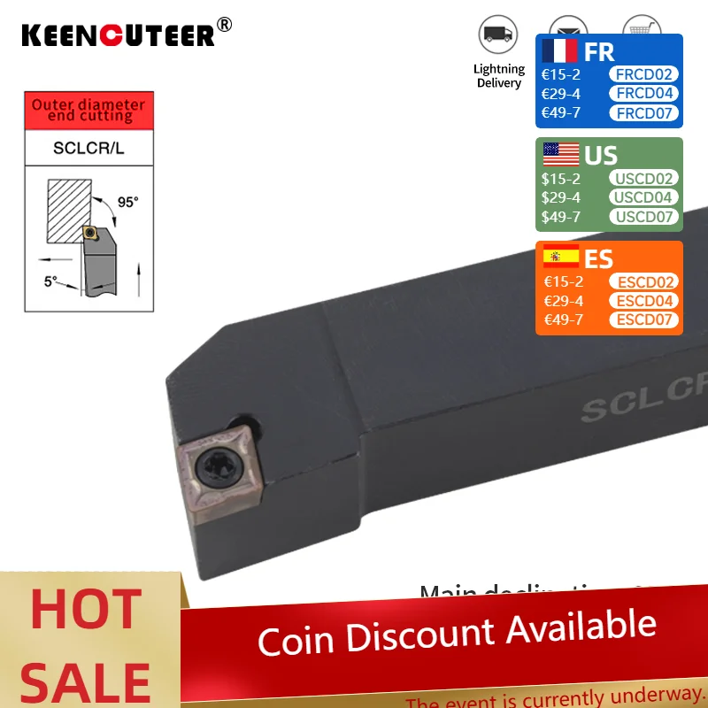

Токарный инструмент SCLCR1616 2020 2525 SCLCR06 09 12, твердосплавная пластина CCMT120408, токарный инструмент, режущие инструменты