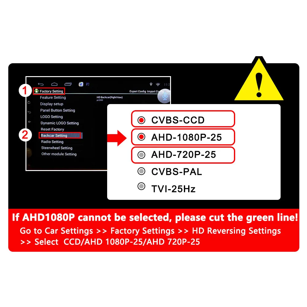 4K AHD 1080P 720P CCD Fisheye Car Reverse Camera DIP Switch Control Night Vision Rear View Camera For Android Radio Monitor